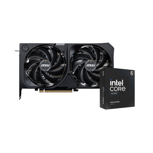 BUNDLE - MSI GeForce RTX 5070 12G 12GB SHADOW 2X OC GDDR7 Graphics Card + Intel Core Ultra 5 245K CPU - 4711377308175+5032037282086