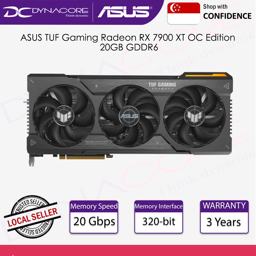 ASUS TUF Gaming Radeon RX 7900 XT OC Edition 20GB GDDR6 Graphics Card 7900XT RX7900 - 4711387015766
