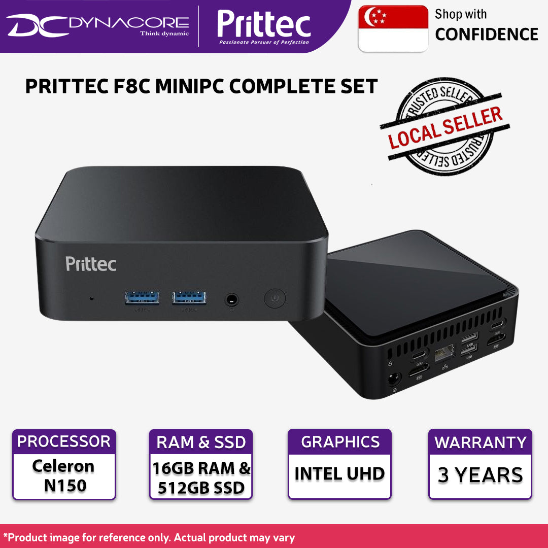 PRITTEC F8C MINIPC COMPLETE SET (N150/16GB x1DDR4/512G/WIN 11-PRO/WIFI5) - 4711530290095
