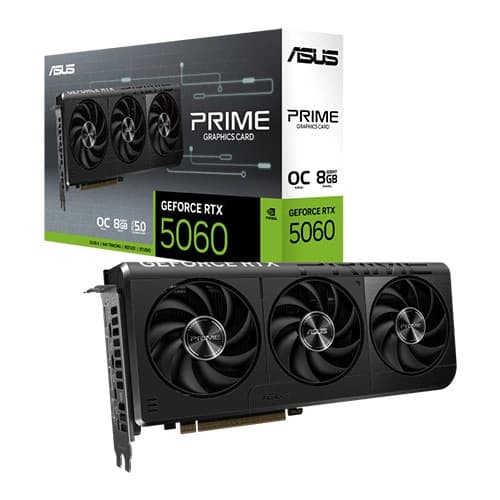 ASUS GEFORCE PRIME RTX5060 O8G TRIPLE FAN OC GDDR7 GPU - 4711636057851