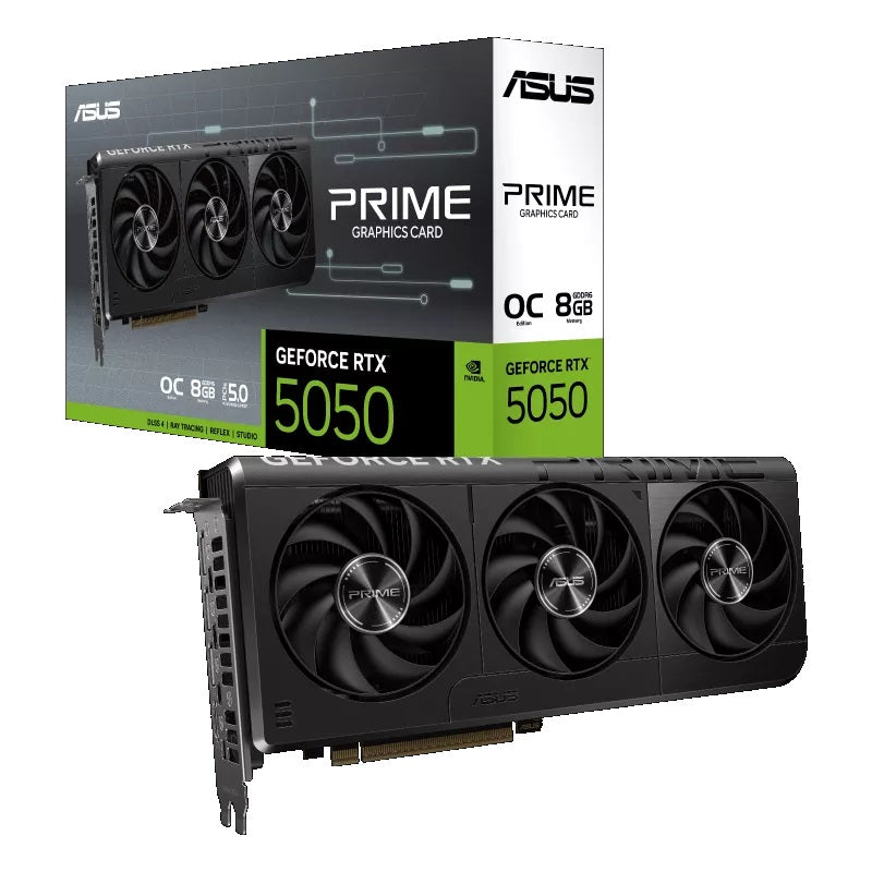 ASUS GEFORCE PRIME RTX5050 O8G TRIPLE FAN GDDR6 GPU - 4711636177382