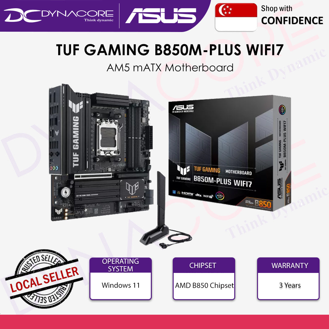 ASUS TUF GAMING B850M-PLUS WIFI7 AMD AM5 mATX Motherboard - 4711636179034