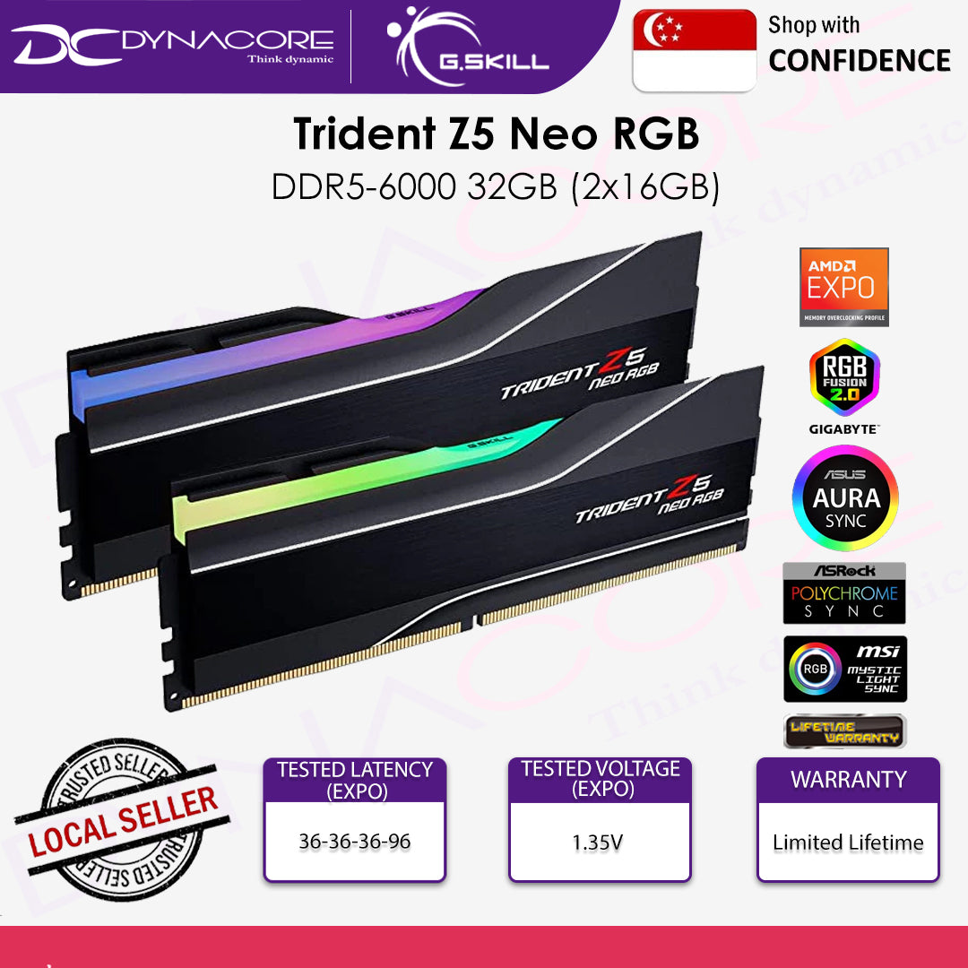t*t様 G.Skill TRIDENT Z5 NEO RGB（2×16GB） G.Skill Trident Z5 Neo RGB DDR5-6000 - 128GB - CL36 - Dual