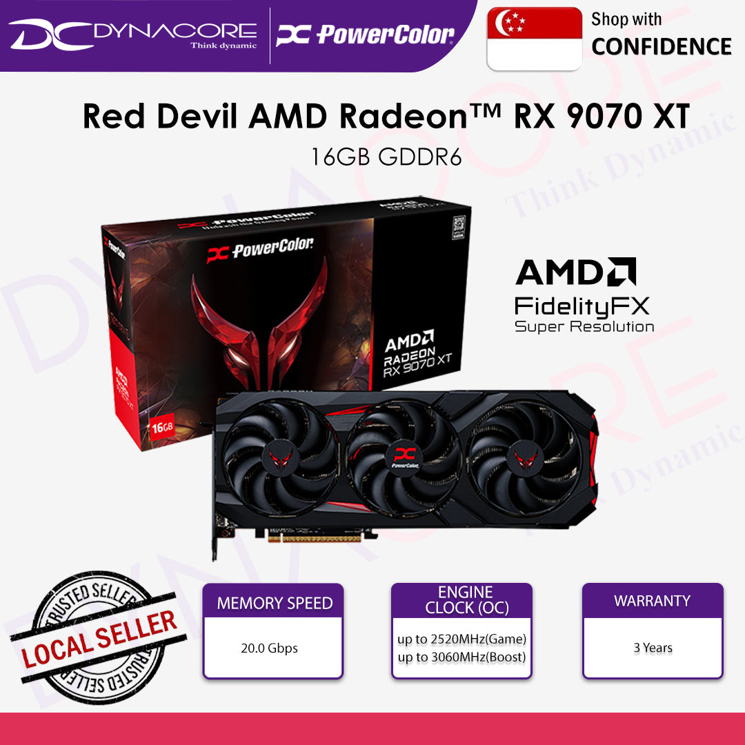 POWERCOLOR AMD RADEON RED DEVIL RX9070XT 16GB OC TRIPLE FAN GDDR6