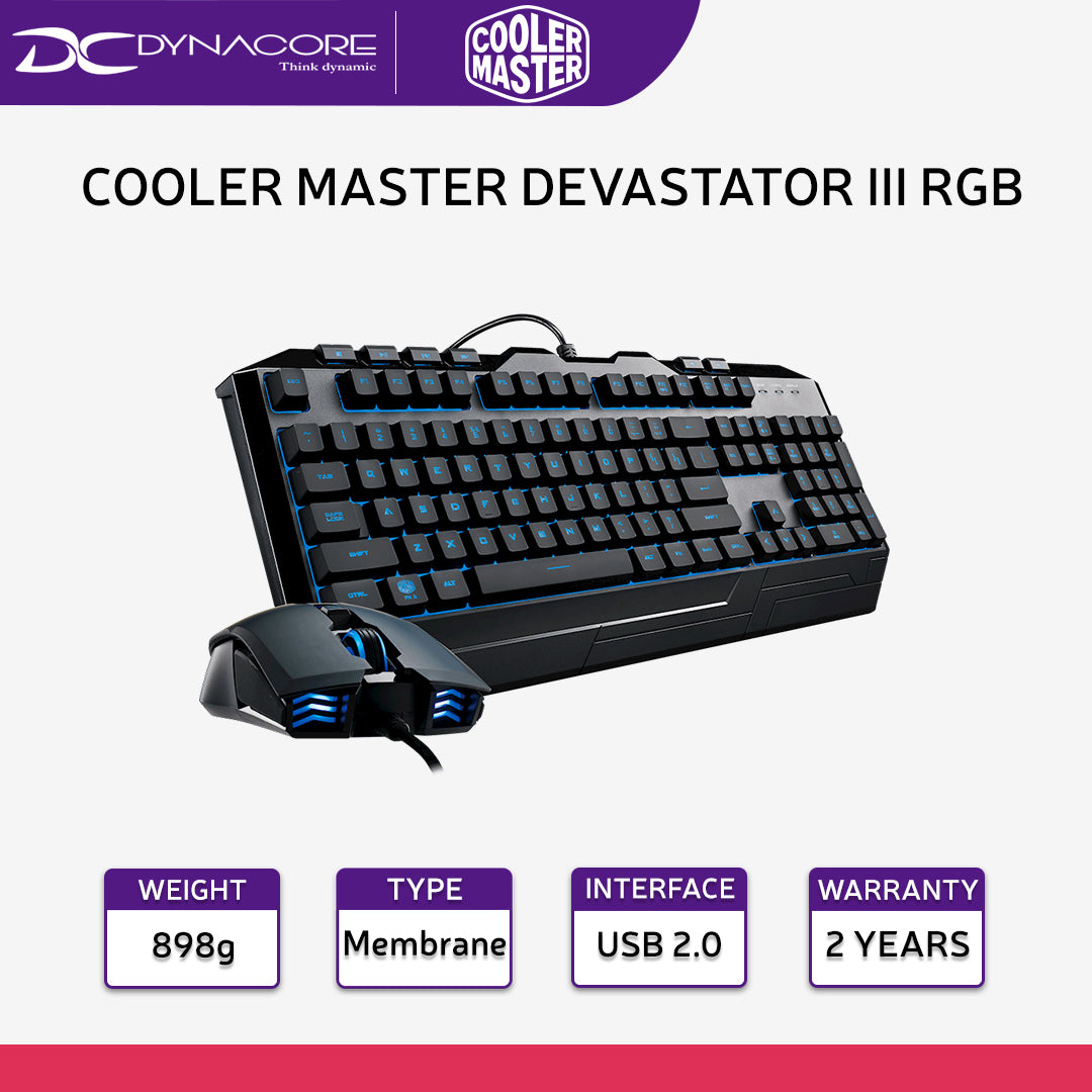 COOLER MASTER DEVASTATOR III RGB KB MOUSE COMBO - 4719512117798