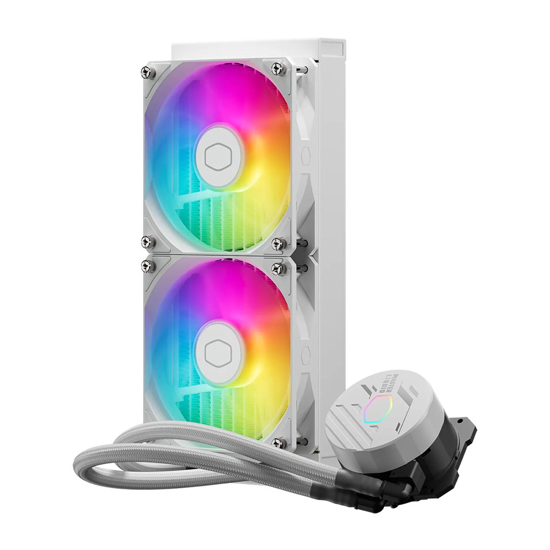 Cooler Master Master Liquid 240L Core ARGB White CPU Liquid Cooler - 4719512137703