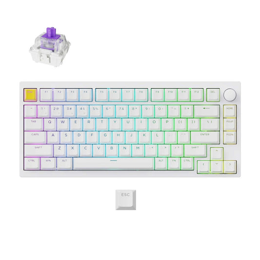 Lemokey P1 HE Wireless Magnetic Switch Custom Gaming Keyboard (P1H-P1 White) - 4894979011343