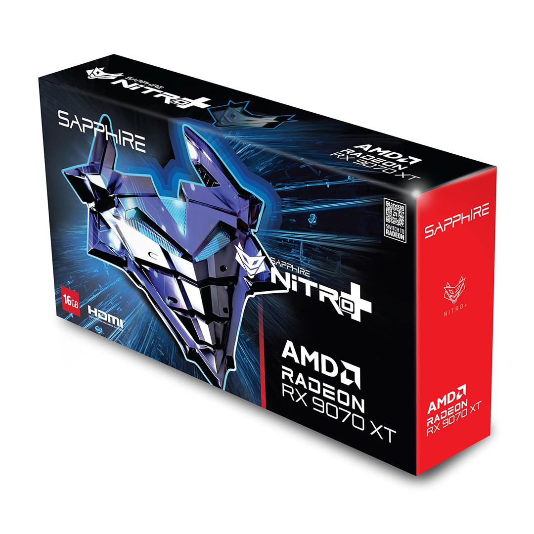 Sapphire Nitro+ Radeon RX 9070XT Gaming OC 16GB GDDR6 PCI-Express Graphics Card - RX9070 / 9070XT - 4895106295872