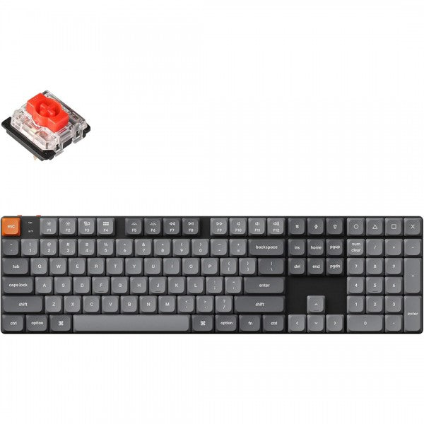 Keychron K5 Max QMK/VIA Wireless Hot-Swappable Low Profile Custom Mechanical Keyboard - Gateron Switches Red - 4895248866992
