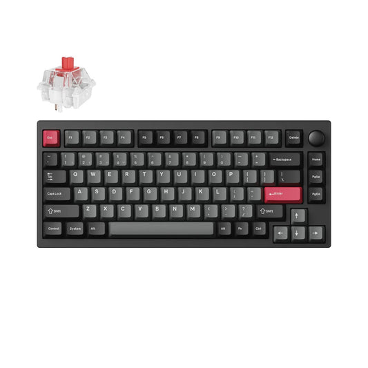 Lemokey P1 Pro Custom Gaming Keyboard (P1P-M1 Black-Red Switch) - 4895248878926