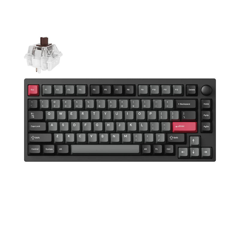 Lemokey P1 Pro Custom Gaming Keyboard (P1P-M3 Black-Brown Switch) LEM-P1P-M3 - 4895248878933