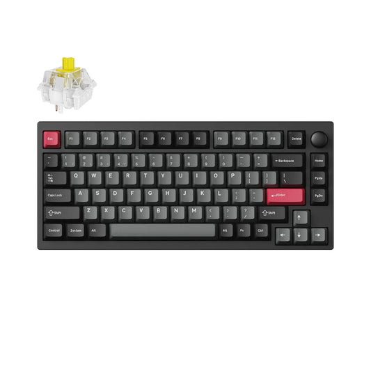 Lemokey P1 Pro Custom Gaming Keyboard (P1P-M4 Black-Banana Switch) - 4895248878940
