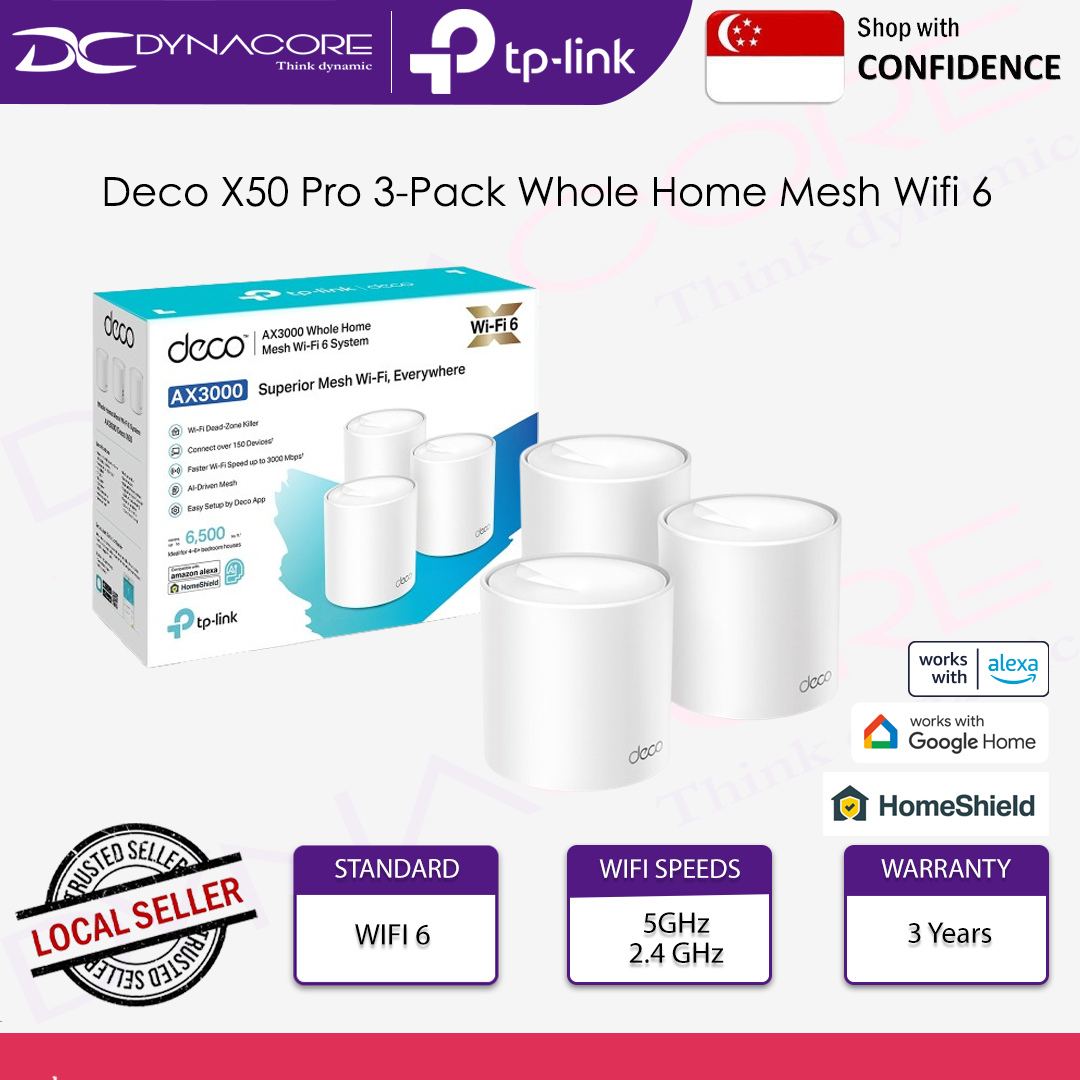 TP-LINK Deco X50 Pro AX3000 Whole Home Mesh WiFi 6 System - (2