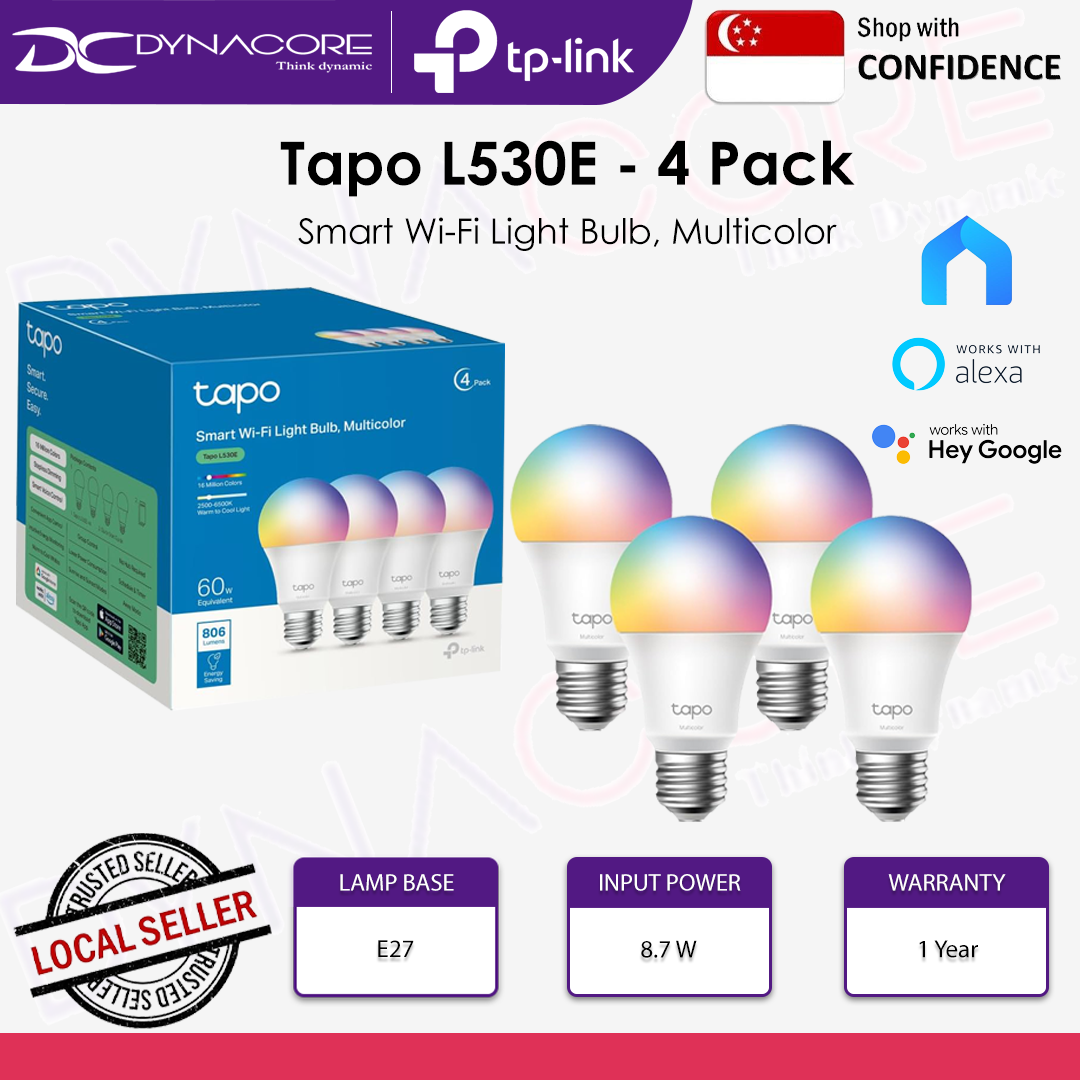 TP-LINK TAPO L530E (4PACK) SMART WIFI LIGHT BULB MULTI COLOR - 4897098681282