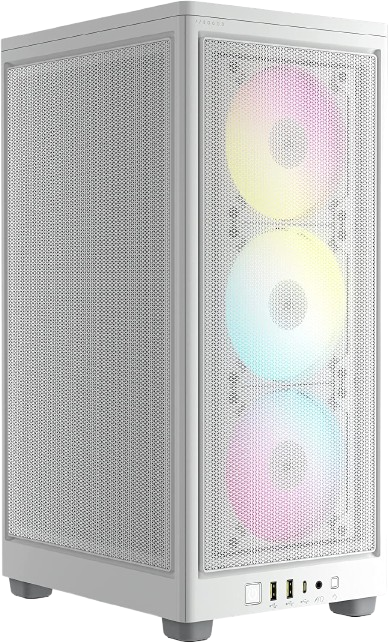 Corsair iCUE 2000D RGB Airflow Mini-ITX Case - White - CS-CC-9011247-WW