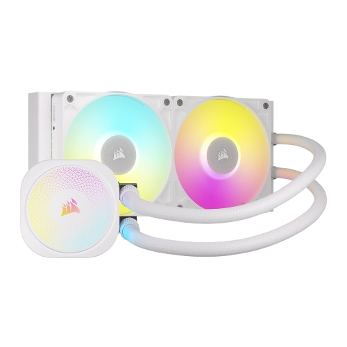 Corsair iCUE LINK TITAN 240 RX RGB AIO Liquid CPU Cooler with RX120 RGB fans -White - 840006685456