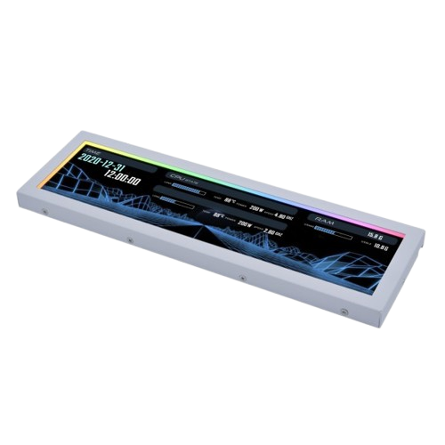 Lian Li SM088W White 8.8" Universal Screen for PC - Adjustable Mounting for Any Computer Setup Mini Monitor - 4718466020567