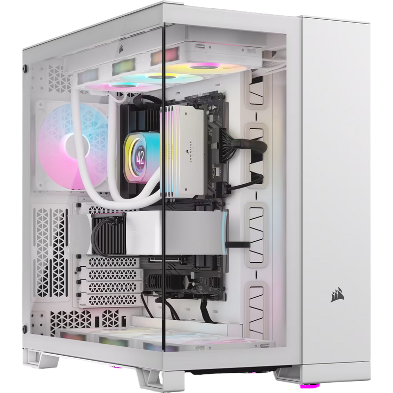Corsair iCUE LINK 6500X RGB Mid-Tower Dual Chamber PC Case - White- CS-CC-9011270-WW