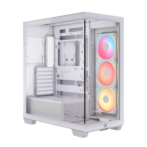 Corsair 3500X LX-R RGB iCUE Link Tempered Glass Mid-Tower PC Case - White - CS-CC-9011325-WW