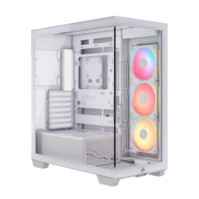 Corsair 3500X LX-R RGB iCUE Link Tempered Glass Mid-Tower PC Case - White - CS-CC-9011325-WW