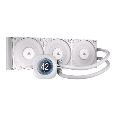 Corsair Nautilus 360 RS LCD Liquid CPU Cooler - White - 840440400363