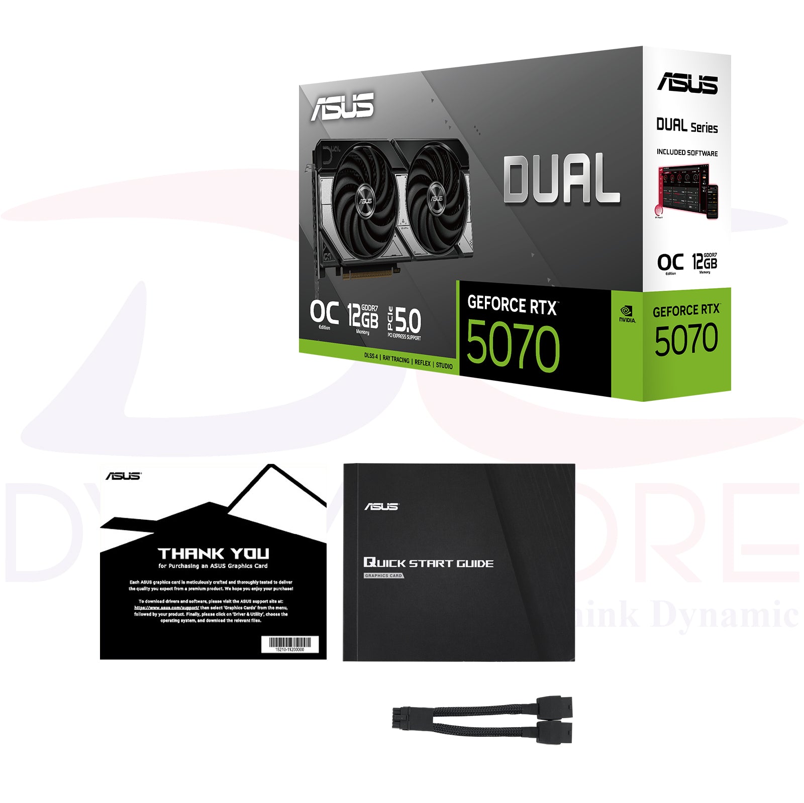 ASUS Dual GeForce RTX 5070 12GB GDDR7 OC Graphics Card + KIOXIA EXCERIA BASIC NVMe R7200 W6500 2TB SSD - 4711636046213+LSF10Z002TGB