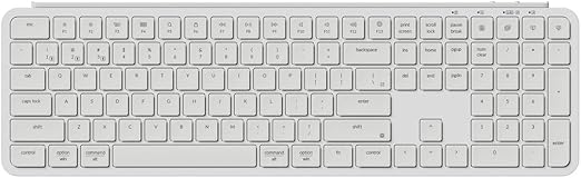 Keychron KYCN-B6P-K8 B6 Pro 109 Key Ultra-Slim Wireless Keyboard, Ivory White - 4895248876625