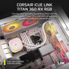 Corsair iCUE LINK TITAN 360 RX RGB AIO Liquid CPU Cooler with RX120 RGB fans - White - 840006685463