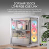 Corsair 3500X LX-R RGB iCUE Link Tempered Glass Mid-Tower PC Case - White - CS-CC-9011325-WW