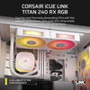 Corsair iCUE LINK TITAN 240 RX RGB AIO Liquid CPU Cooler with RX120 RGB fans -White - 840006685456