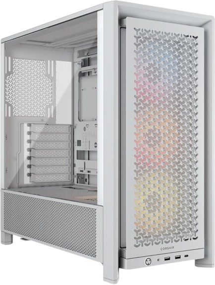 Corsair FRAME 4000D RS ARGB Mid-Tower PC Case - White - CS-CC-9011297-WW