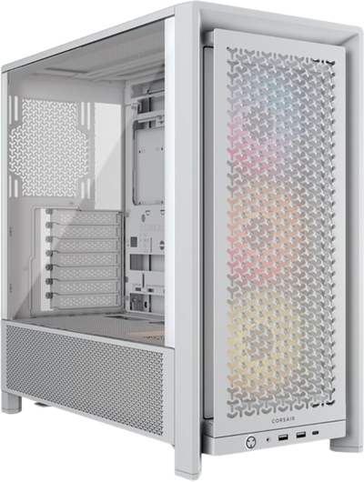 Corsair FRAME 4000D RS ARGB Mid-Tower PC Case - White - CS-CC-9011297-WW