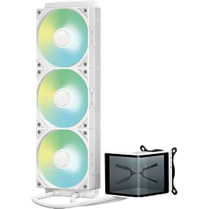 TRYX Panorama SE 360 ARGB 360mm Liquid CPU Cooler with Curved AMOLED Display AIO Rotatable 6.5'' - Black / White