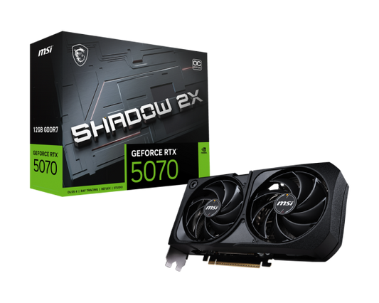 MSI GEFORCE RTX5070 12GB SHADOW 2X OC TWIN FAN GDDR7(3YRS) - 4711377308175