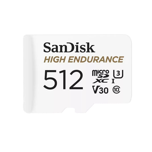 SanDisk High Endurance microSD card with Adapter for dash cams and security cameras SDSQQNR (512GB) - 619659205003