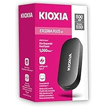 KIOXIA EXCERIA PLUS G2 500GB 1050MB/s TYPE-C PORTABLE SSD(3YRS) - 4582563859616