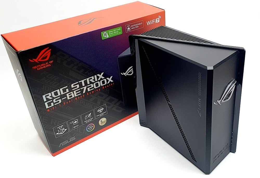 ASUS ROG STRIX GS-BE7200X Dual-band WiFi 7 Gaming Router, 10G port, AURA RGB - GS-BE7200X
