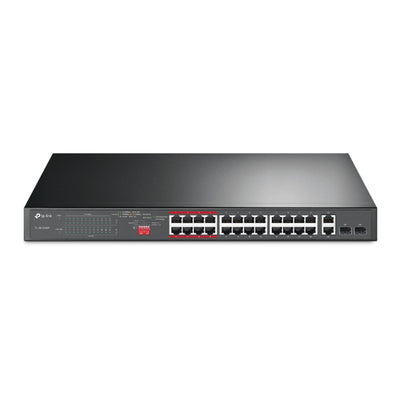 TP-Link TL-SL1226P 24-Port 10/100Mbps + 2-Port Gigabit Unmanaged PoE+ Switch 6935364089443