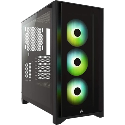 Corsair iCUE 4000X RGB Tempered Glass Mid-Tower Case - Black - CS-CC-9011204-WW