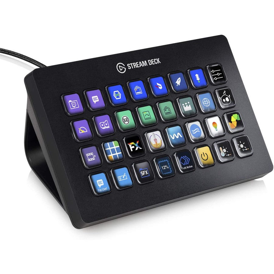 ELGATO Stream Deck XL (10GAT9901) Advanced Stream Control with 32 Customizable LCD Keys - 840006610373