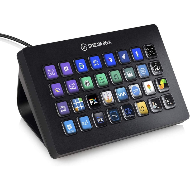 ELGATO Stream Deck XL (10GAT9901) Advanced Stream Control with 32 Customizable LCD Keys - 840006610373