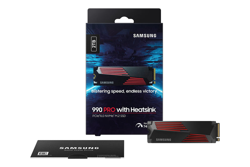 SAMSUNG 990 PRO HEATSINK 2TB 7450MB/s GEN4 NVMe M.2 SSD - 8806094413755
