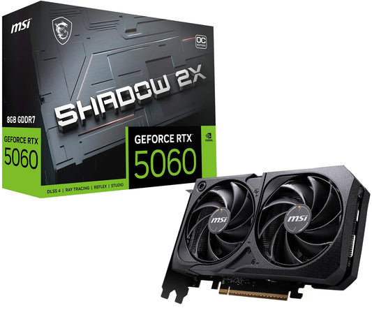 MSI GEFORCE RTX5060 8GB SHADOW 2X OC TWIN FAN GDDR7(3YRS) - 4711377344234