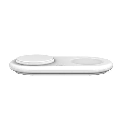 BELKIN BoostCharge Pro 2-in-1 Magnetic Wireless Charging Pad with Qi2 15W White - WIZ021QCWH - 745883877553