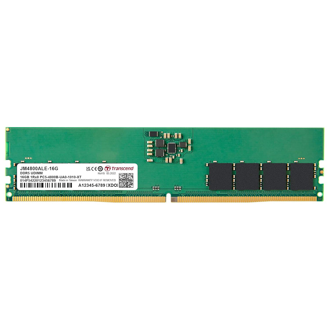 TRANSCEND JM4800ALE-16G 4800MHz 16GB SINGLE STICK DESKTOP RAM (LLT) - 760557844389