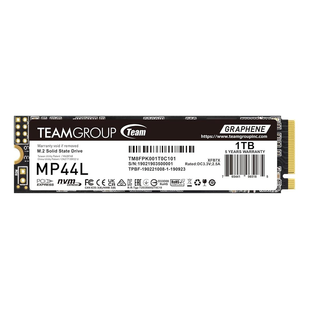 TEAMGROUP MP44L 1TB M.2 PCIe 4.0 Internal SSD - 765441062061