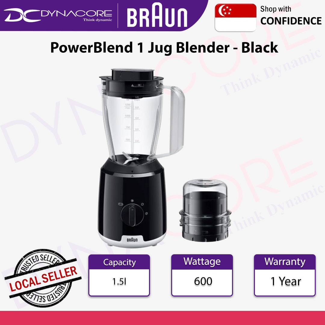 Braun PowerBlend 1 Jug Blender - Black - 8021098002181