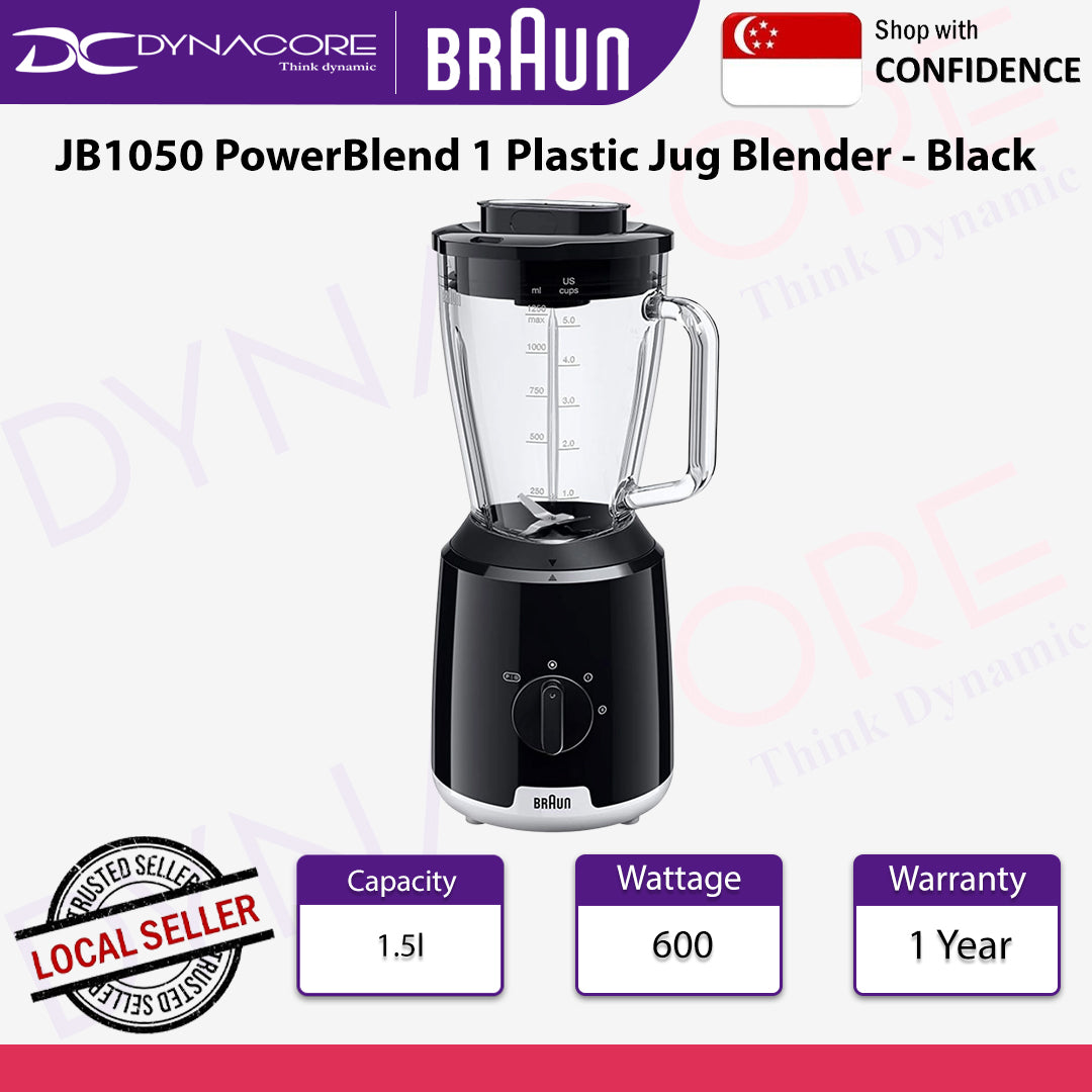 Braun JB1050 PowerBlend 1 Plastic Jug Blender - Black - 8021098002198