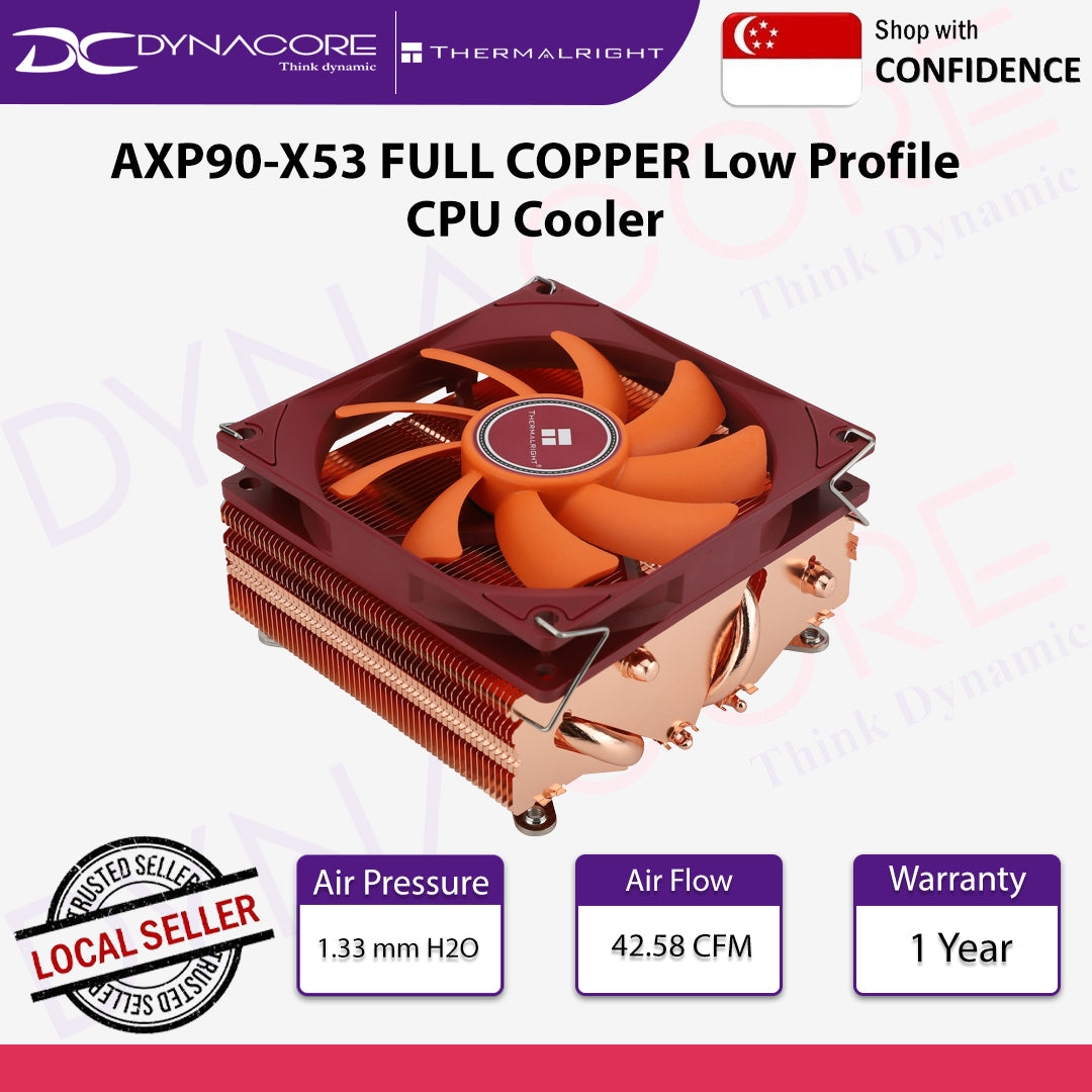 Thermalright AXP90-X53 FULL COPPER Low Profile CPU Cooler Intel AMD - 814256012751