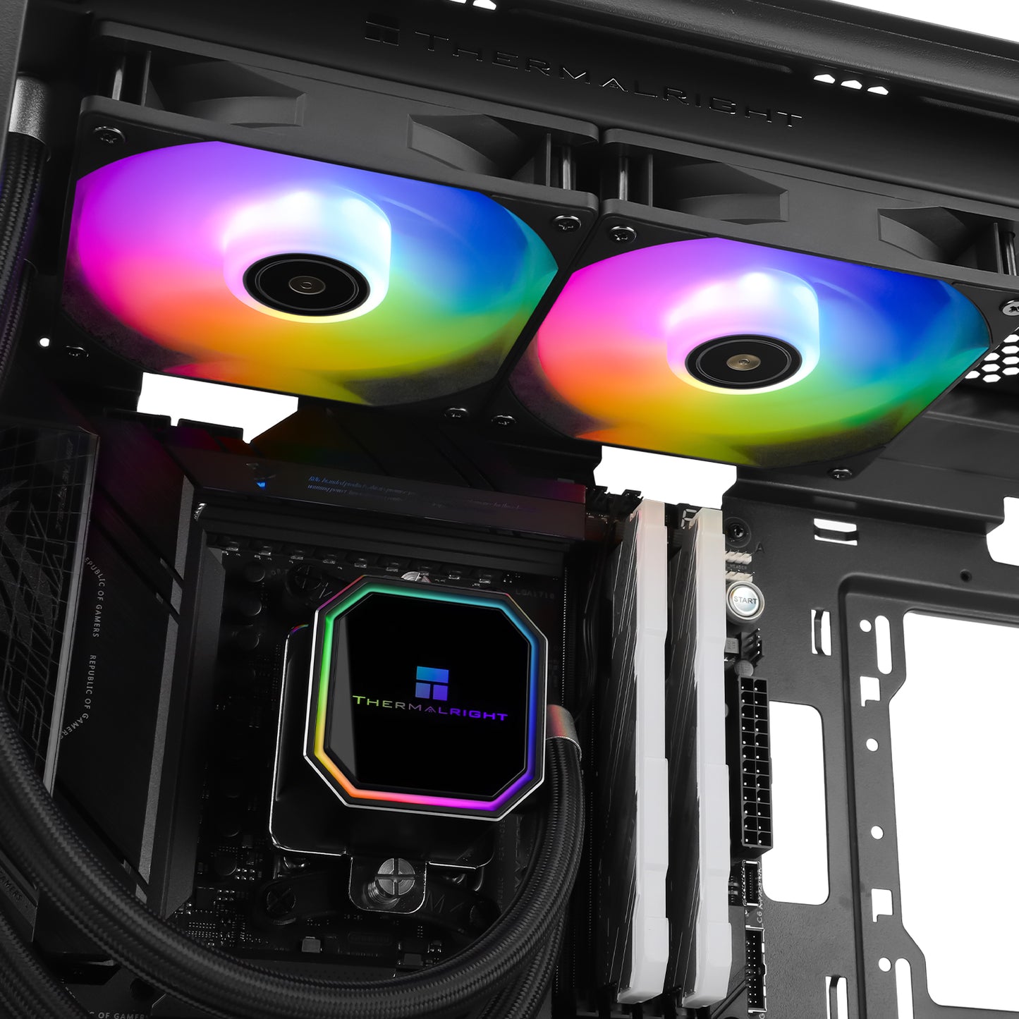 THERMALRIGHT FROZEN PRISM 240 BLACK ARGB AIO LIQUID COOLER - 814256015462